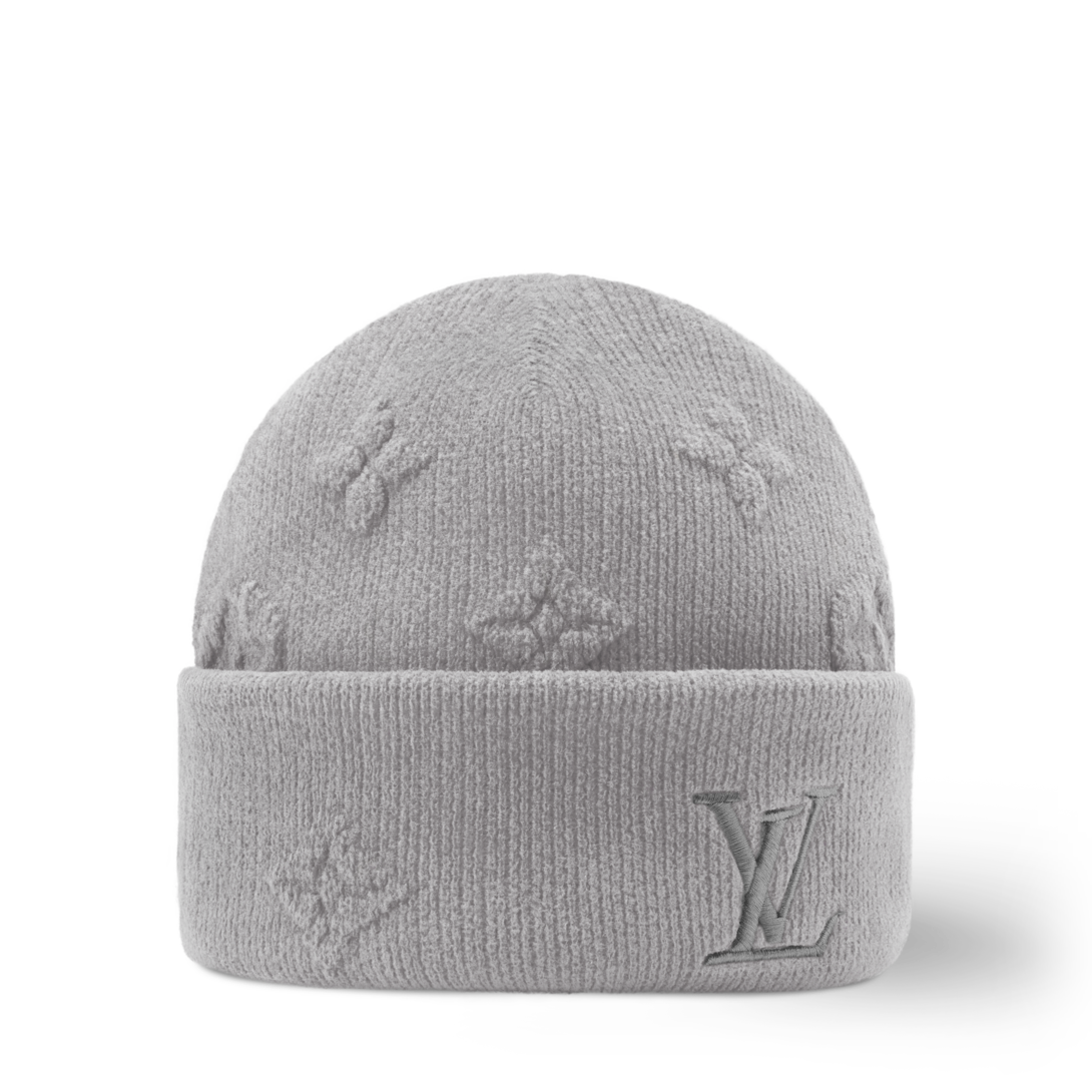 LV Crush Monogram Heritage Beanie - Luxury S00 Grey | LOUIS VUITTON